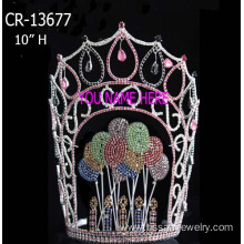 Rhinestone Valentine's Balloon Pageant Crowns